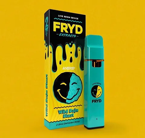  A Fryd disposable vape with a charging issue, showing potential troubleshooting methods.